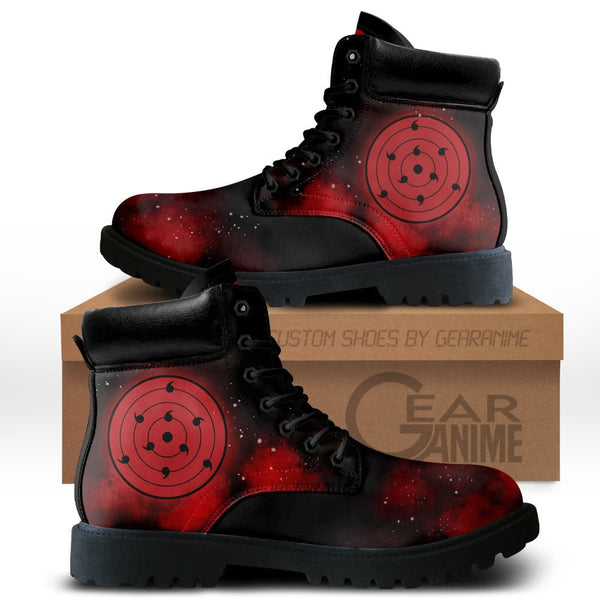 Madara Uchiha Rinne Sharingan Boots Shoes Anime Custom MV1511