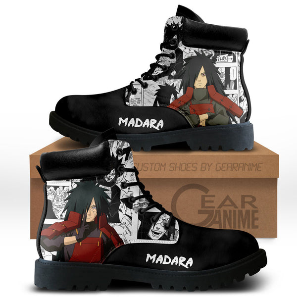 Madara Uchiha Boots Shoes Anime Custom NTT051