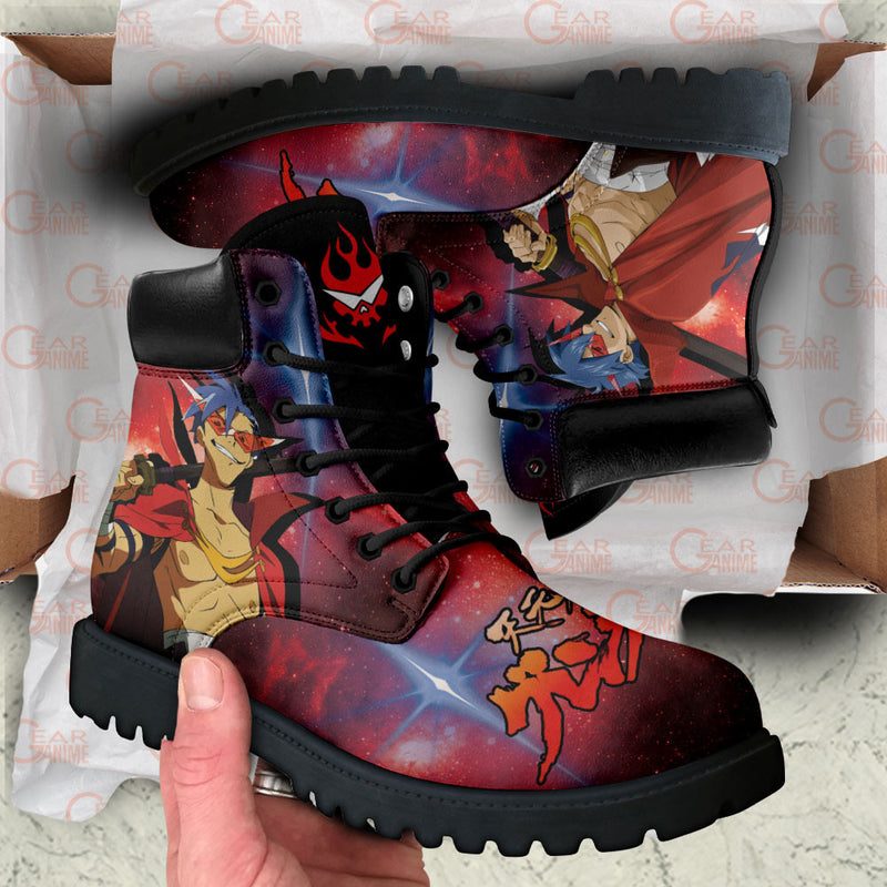 Gurren Lagann Kamina Boots Shoes Anime Custom MV0711