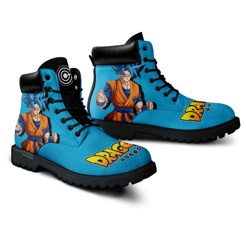 Goku Blue Boots Shoes Anime Custom MV2811