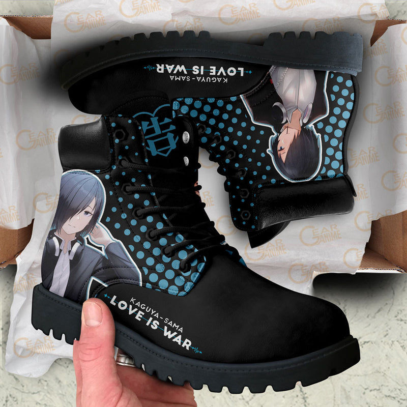 Kaguya-sama Yu Ishigami Boots Shoes Anime Custom NTT071