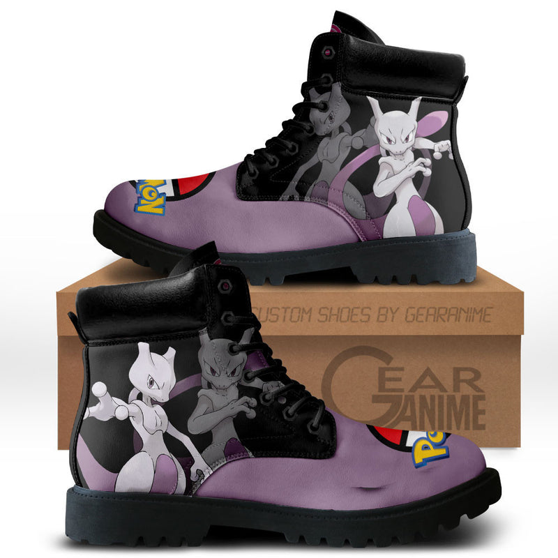 Mewtwo Boots Shoes Anime Custom MV0512