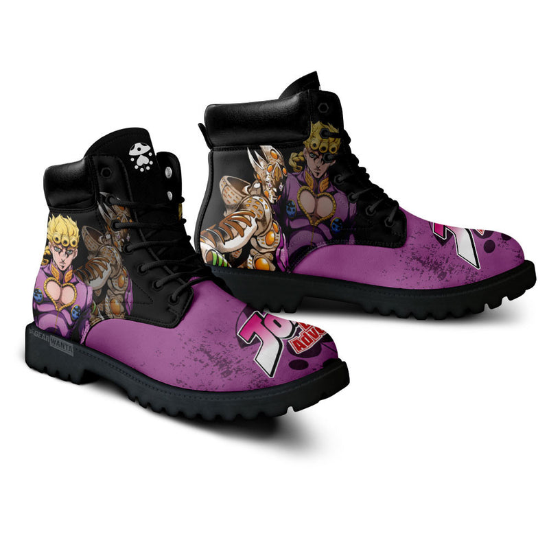 Giorno Giovanna Boots Shoes Anime Custom MV0512