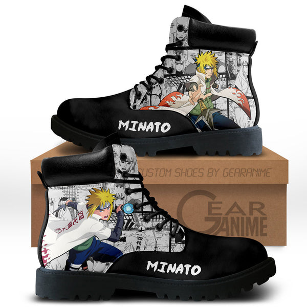 Minato Namikaze Boots Shoes Anime Custom NTT051