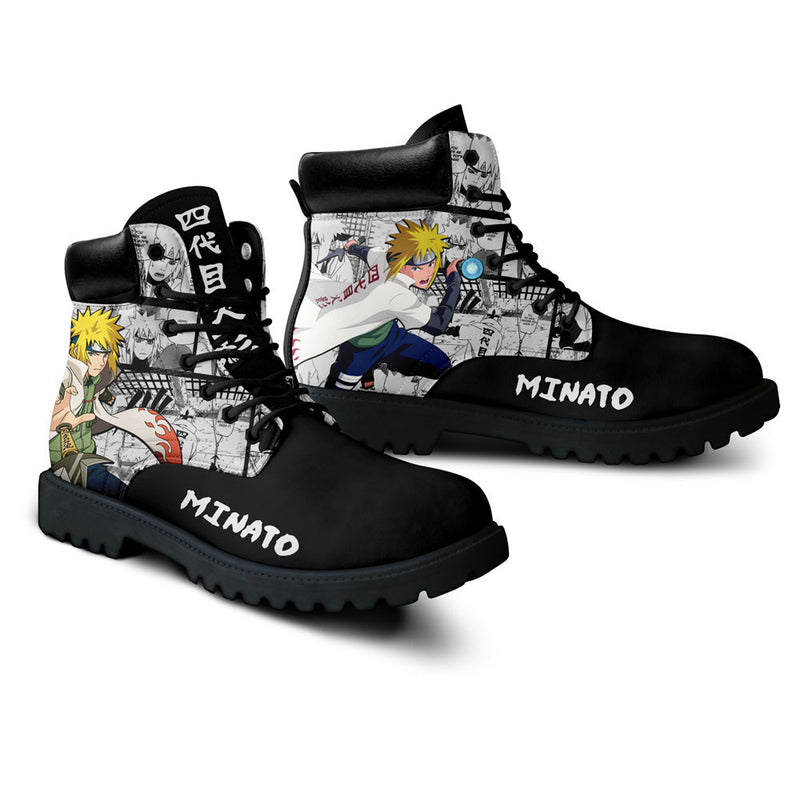 Minato Namikaze Boots Shoes Anime Custom NTT051