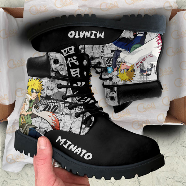 Minato Namikaze Boots Shoes Anime Custom NTT051