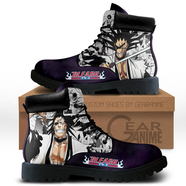 Kenpachi Zaraki Boots Shoes Anime Custom NTT071