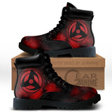 Obito Uchiha Mangekyo Sharingan Boots Shoes Anime Custom MV1511