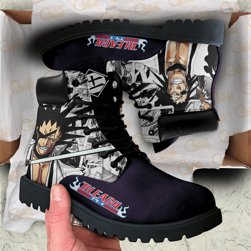 Kenpachi Zaraki Boots Shoes Anime Custom NTT071