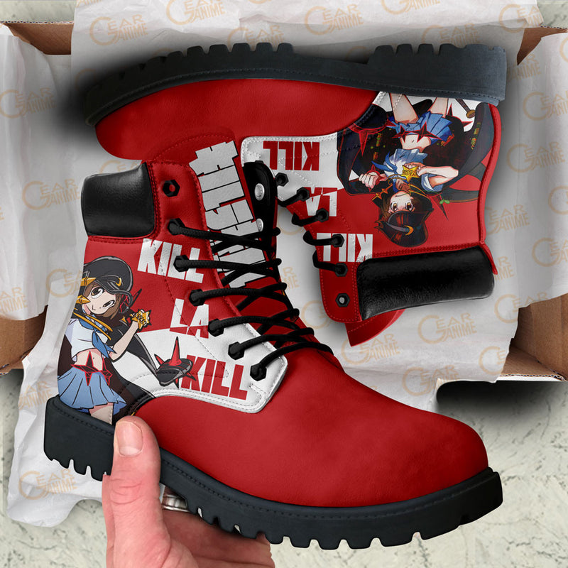 Mako Mankanshoku Boots Shoes Anime Custom NTT071