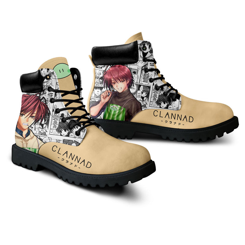 Clannad Akio Furukawa Boots Shoes Anime Custom NTT191