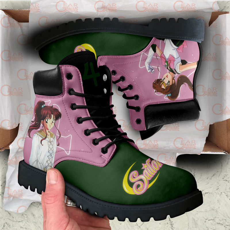 Sailor Jupiter Boots Shoes Anime Custom MV3110