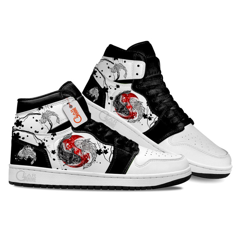 Japanese Yin Yang Koi Fish J1 Sneakers Anime Shoes