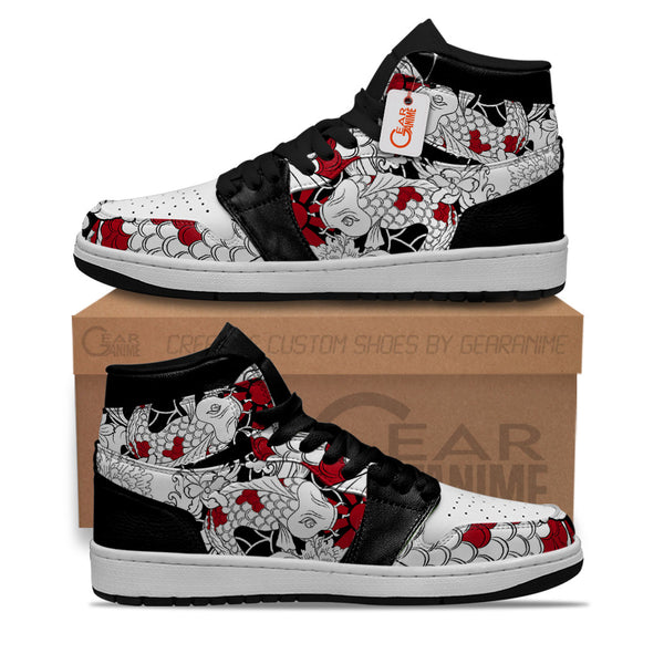 Japanese Koi Fish Tattoo J1 Sneakers Anime Shoes