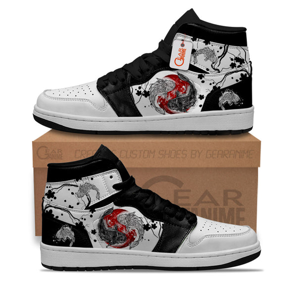 Japanese Yin Yang Koi Fish J1 Sneakers Anime Shoes