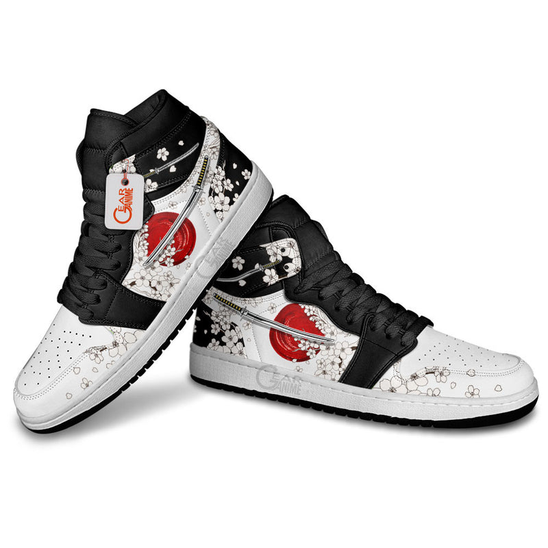 Japanese Sakura and Katana J1 Sneakers Anime Shoes