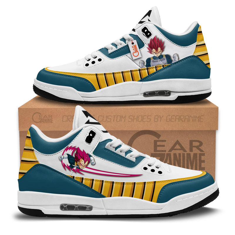 Vegeta Super Saiyan God J3 Sneakers Custom Anime