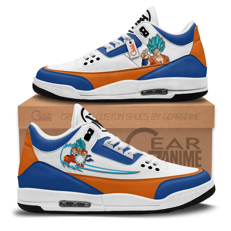 Goku Blue J3 Sneakers Custom Anime