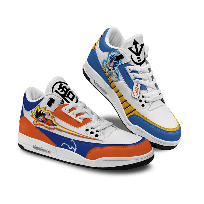 Goku and Vegeta J3 Sneakers Custom Anime