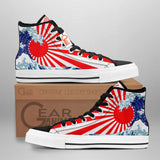 Japanese Kanagawa Wave Red Sun High Top Shoes Anime HA1406