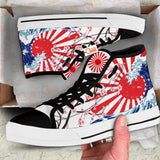 Japanese Kanagawa Wave Red Sun Sakura High Top Shoes Anime HA1406