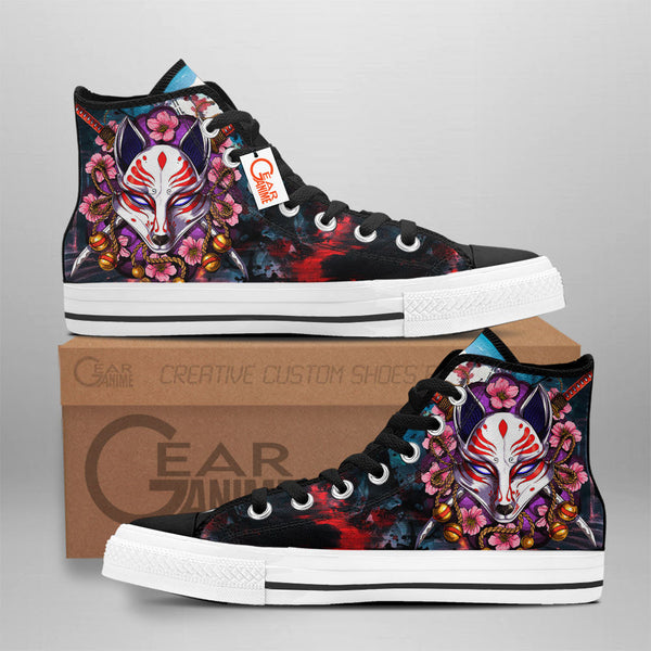 Japanese Kitsune Katana High Top Shoes Anime HA2806