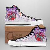 Japanese Wisteria Shuriken High Top Shoes Anime