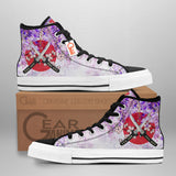 Japanese Wisteria Katana High Top Shoes Anime