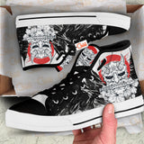 Japanese Oni Mask Katana High Top Shoes Anime