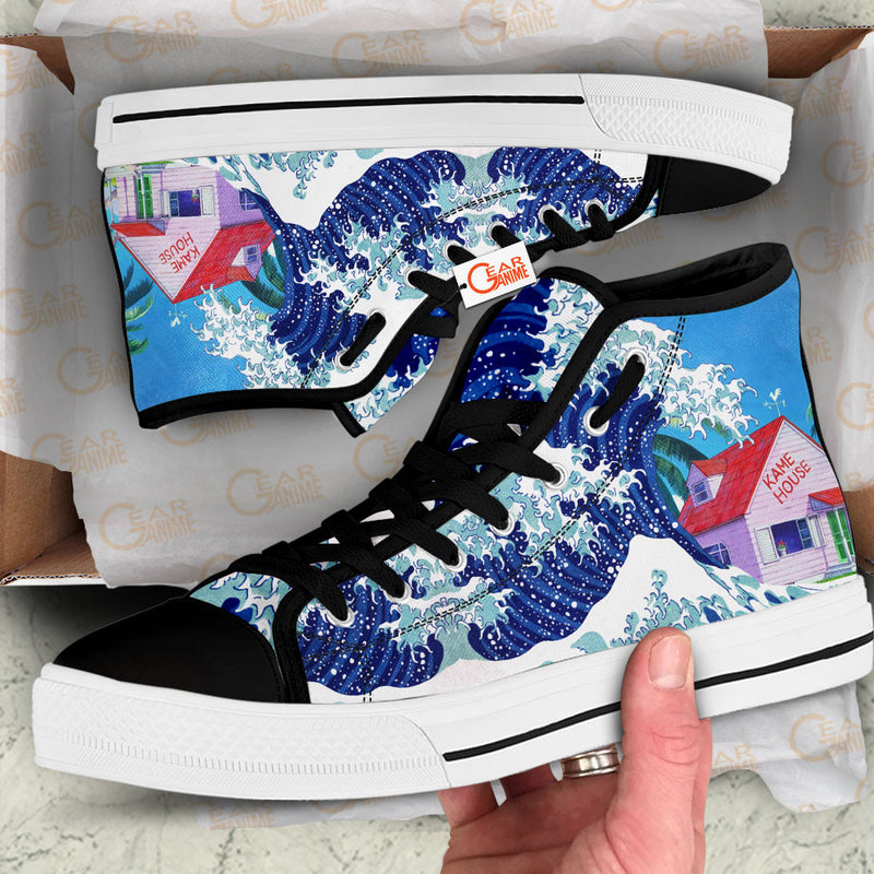 Kame House Kanagawa Great High Top Shoes Anime HA2906