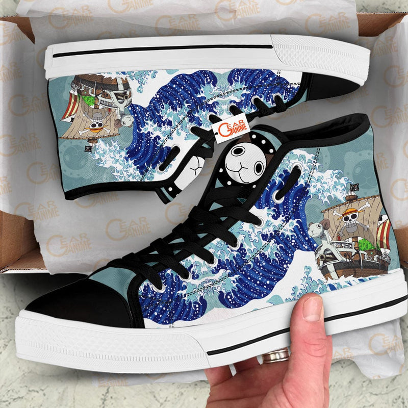 Going Merry Kanagawa Great High Top Shoes Anime HA2906