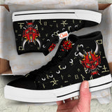 Japanese Oni Mask High Top Shoes Anime