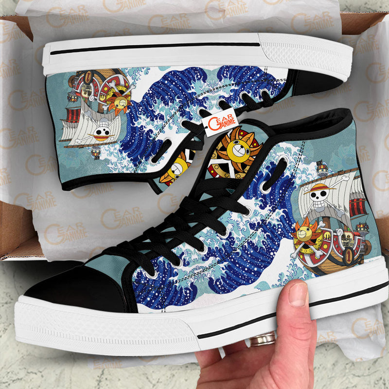 Thousand Sunny Kanagawa Great High Top Shoes Anime HA2906