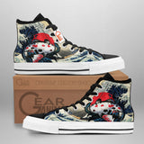 Japanese Kanagawa Great Wave Koi Fish High Top Shoes Anime HA2706