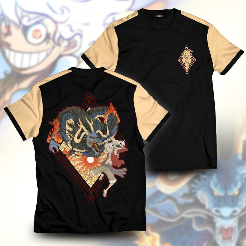 One Piece T-shirts – Luffy x Kaido Nihonga Unisex T-Shirt