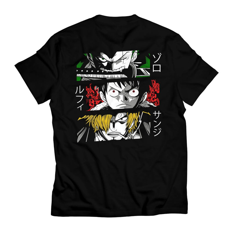 One Piece T-shirts – Monster Trio Panel Unisex T-Shirt