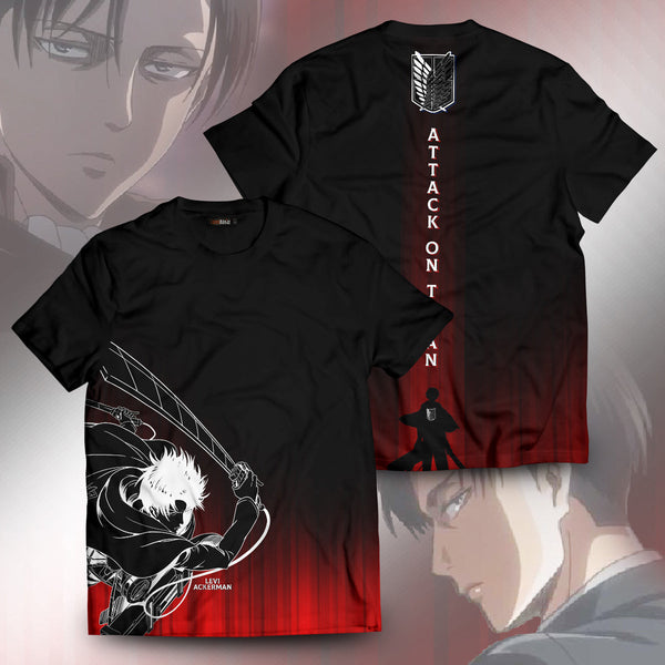 Attack On Titan T-Shirts – Levi Semblance Unisex T-Shirt