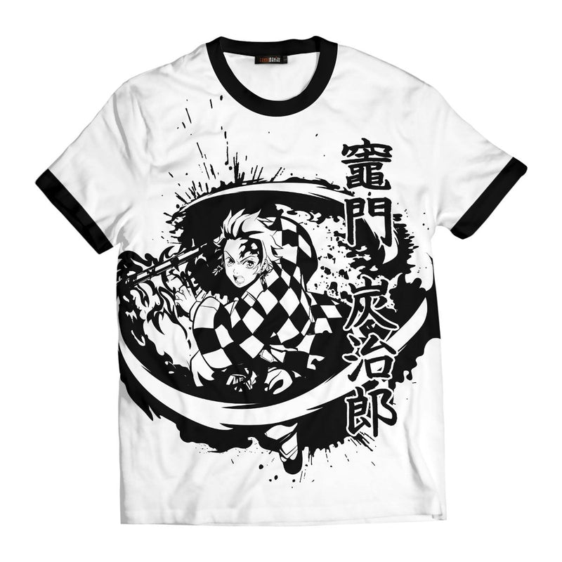 Demon Slayer T-Shirts – Tanjiro B&W Unisex T-Shirt