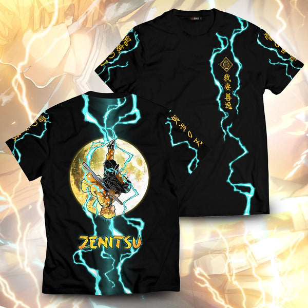 Demon Slayer T-Shirts – Zenitsu Moonfall Unisex T-Shirt