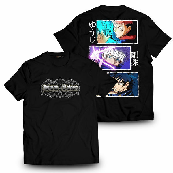 Jujutsu Kaisen T-shirts – Sorcerer Trio Panel Unisex T-Shirt