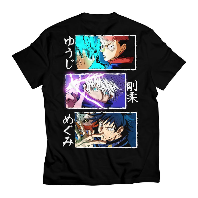 Jujutsu Kaisen T-shirts – Sorcerer Trio Panel Unisex T-Shirt