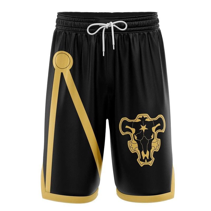 Black Bulls Black Cover Basketball Shorts