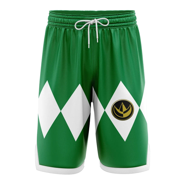 Green Ranger Mighty Morphin Power Rangers Basketball Shorts