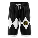 Black Ranger Mighty Morphin Power Rangers Basketball Shorts