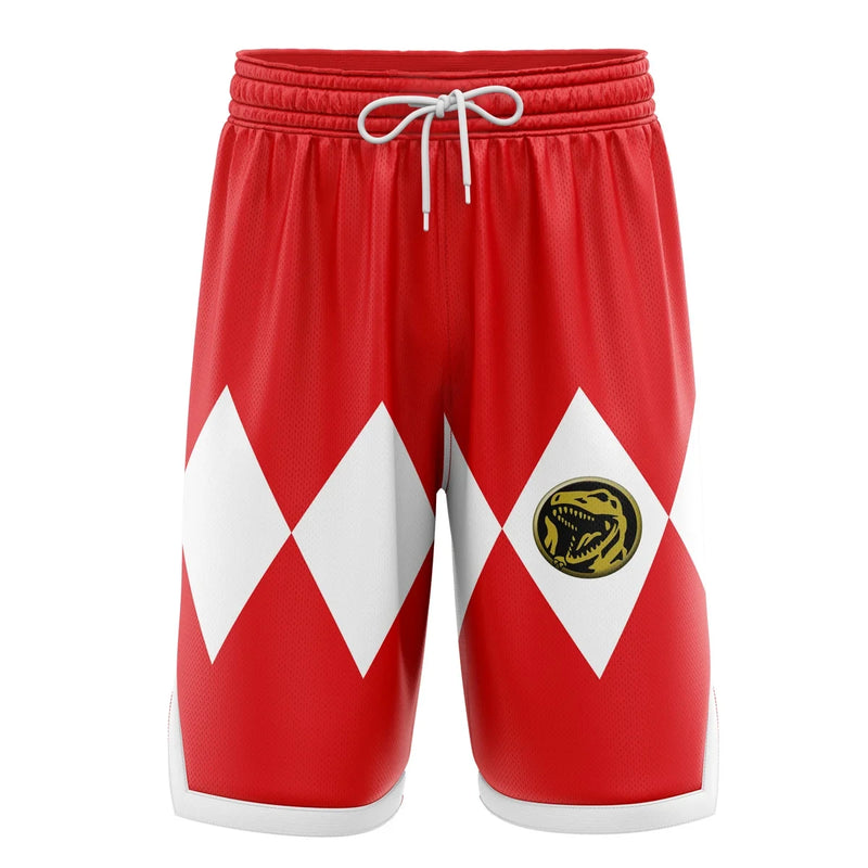 Red Ranger Mighty Morphin Power Rangers Basketball Shorts