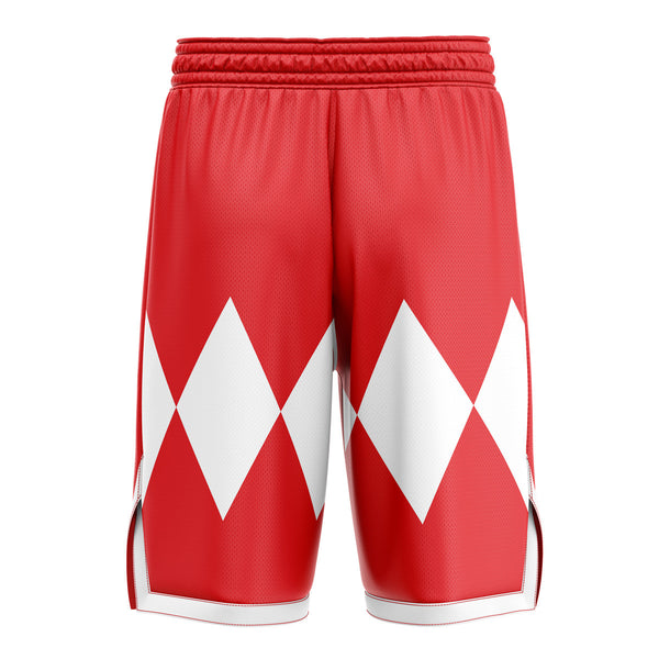 Red Ranger Mighty Morphin Power Rangers Basketball Shorts