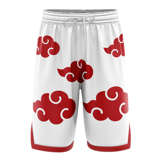 Akatsuki White Naruto Basketball Shorts