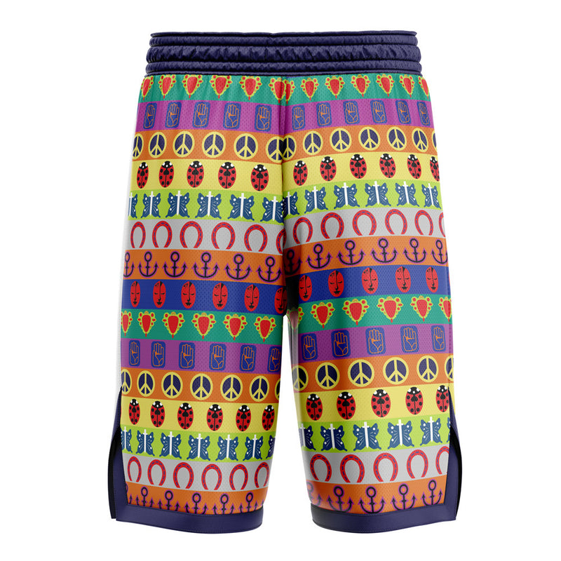 All Symbols Pattern Jojo’s Bizarre Adventure Basketball Shorts