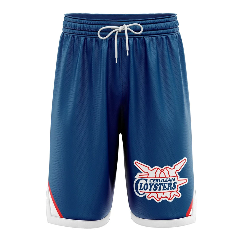 Cerulean Cloysters Pokemon Basketball Shorts