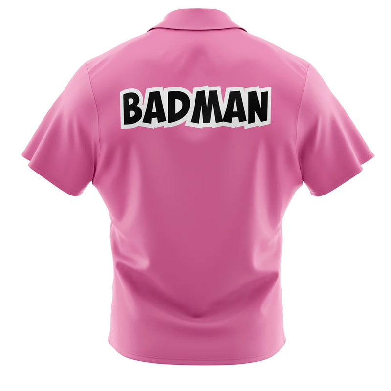 Vegeta Badman Pink Button Up Hawaiian Shirt